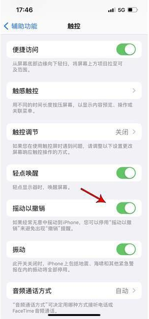 融安苹果手机维修分享iPhone手机如何设置摇一摇删除文字 